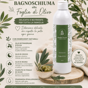 Bagnoschiuma liquido alla foglia d'ulivo