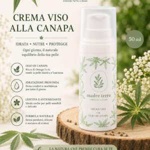 Crema viso all'olio di canapa